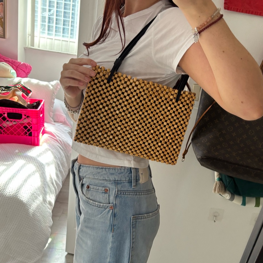 The Sak Wood Beaded Tote - Picture 1 of 4